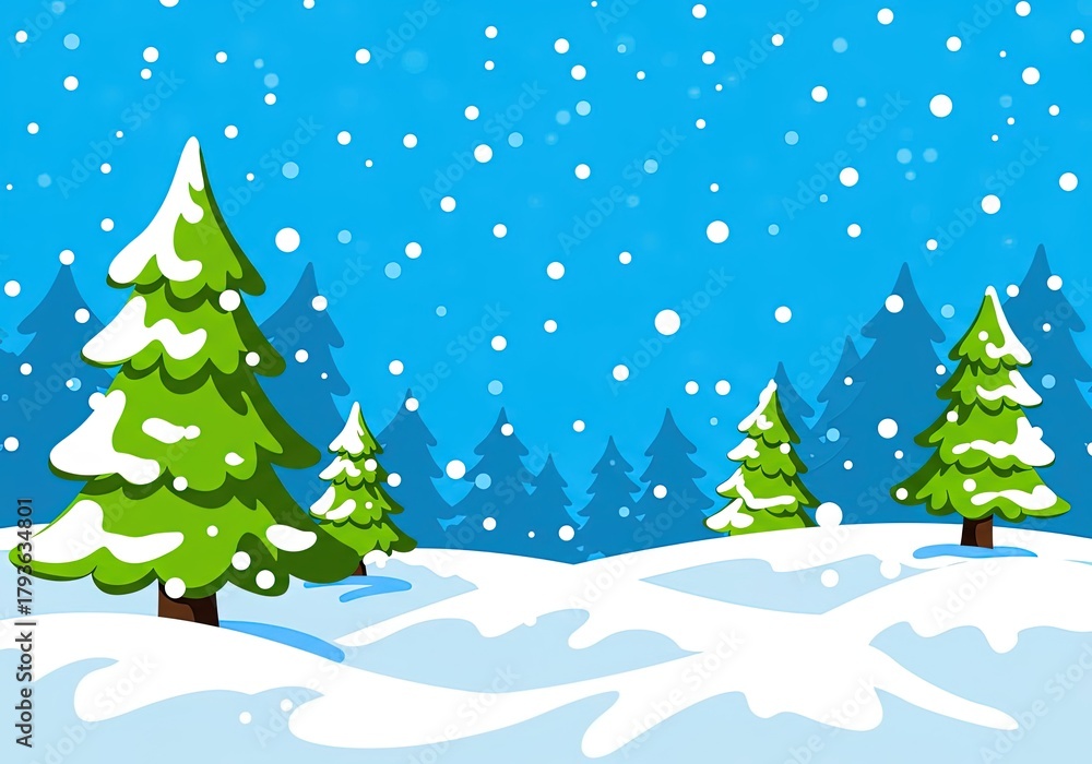 Naklejka premium Christmas and New Year Winter Holiday Background