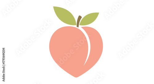 Illustration of simple peach illustration
