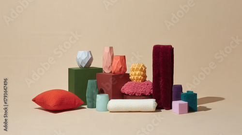 explore summer trends of  featuring array of ultrabright home decor items against clean solid background