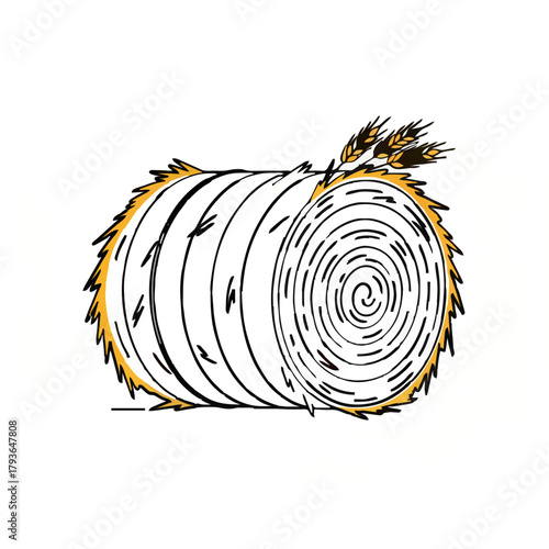 Christmas Bauble Ornament Line Art Illustration

