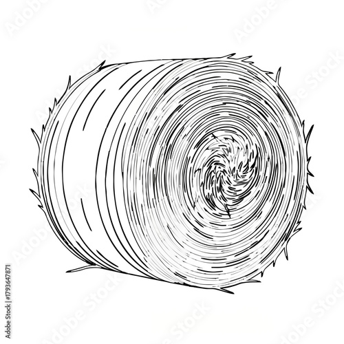 Christmas Bauble Ornament Line Art Illustration

