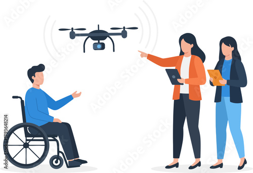 Assistive Technology and Drone Surveillance in Modern Communication and Security Systems