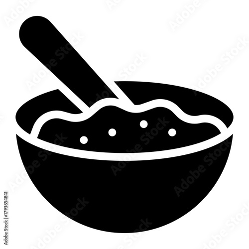 bowl of porridge and spoon Icon