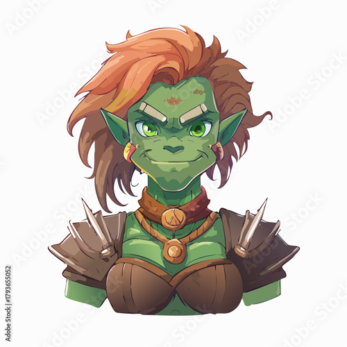 Anime style troll vector illustration character - 2D vector illustration