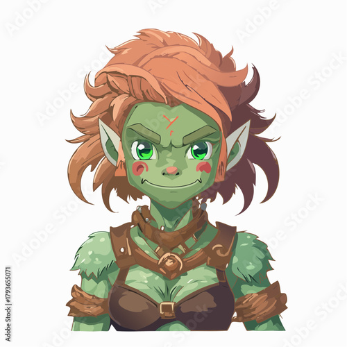Anime style troll vector illustration character - 2D vector illustration
