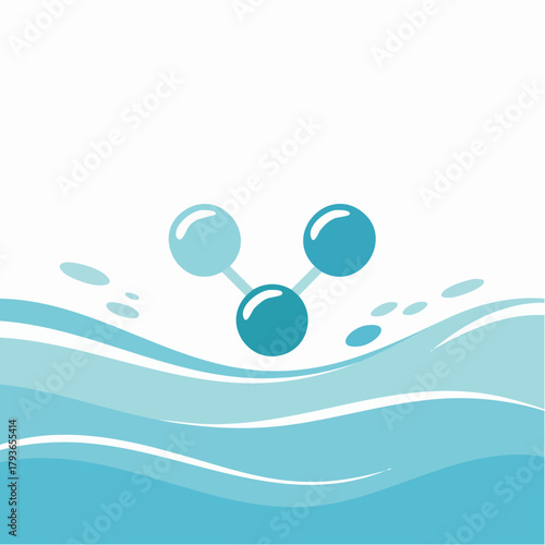 2D vector illustration of chemistry science