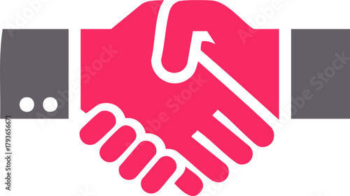 Business handshake icon showing partnership deal and mutual agreement