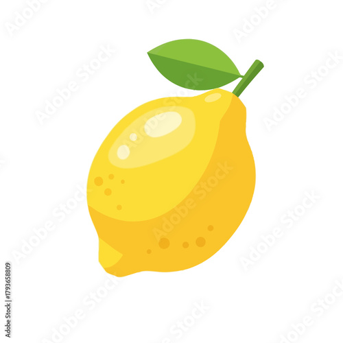 Bright yellow whole lemon