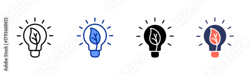 Eco Innovation icon sheet multiple style collection