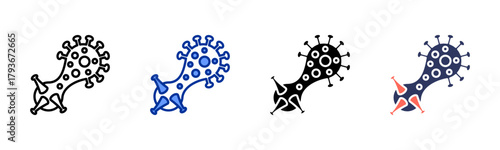 Covid-19 Mutation icon sheet multiple style collection