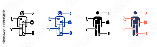 Autoimmune Disorder icon sheet multiple style collection