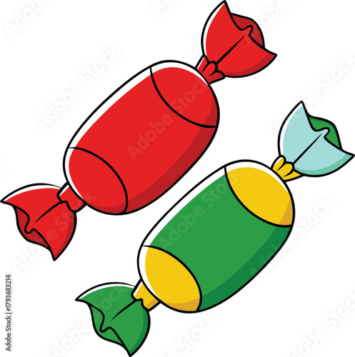 Delicious wrapped candy treats in assorted colors for festive celebrations