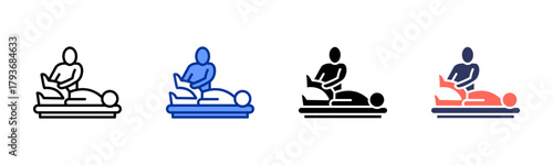 Physical Therapy icon sheet multiple style collection