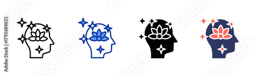 Stress Relief icon sheet multiple style collection