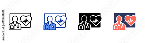 Doctor Presentation icon sheet multiple style collection