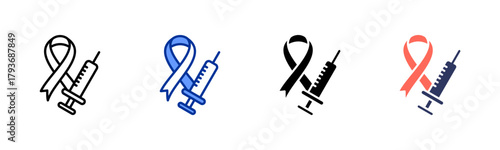 Vaccine Awareness icon sheet multiple style collection