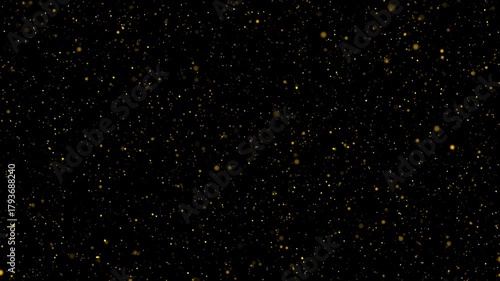 golden christmas background blinking gold stars and particles. 4k seamless loop