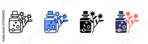 Natural Extract Bottle icon sheet multiple style collection