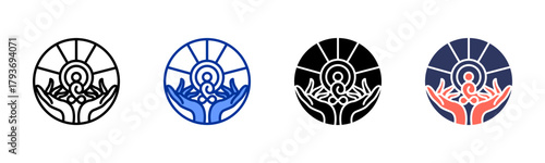 Balinese Healing icon sheet multiple style collection