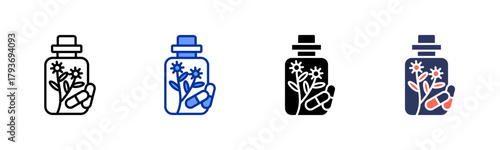 Homeopathy Medicine icon sheet multiple style collection