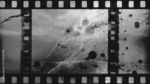 Retro film flickering frames. High quality 4k footage