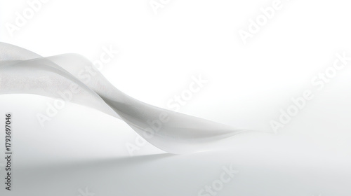 delicate wavy lines gracefully undulate on pure white background creating elegant visual flow