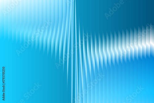 Vibrant Abstract Background with Cyan Blue Gradient and Central Liquid Wave Distortion Over Vertical Strips