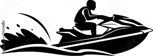 Jet ski silhouette, Jet ski vector, Extreme jet ski silhouette, Jet ski, Jet ski clipart set