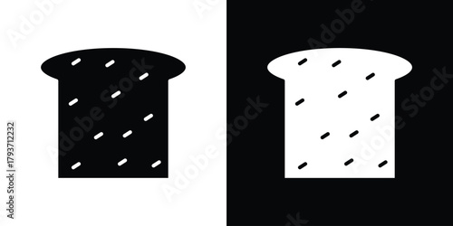 White bread icon or logo isolated sign symbol vector illustration - high quality black style vector icons