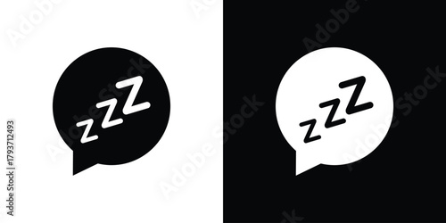 Zzz icon or logo isolated sign symbol vector illustration - high quality black style vector icons