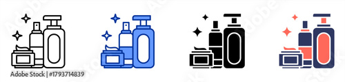 Skincare icon set multiple style collection