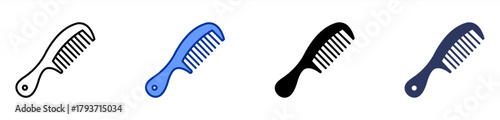 Hair Comb icon set multiple style collection