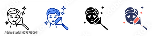 Face Roller icon set multiple style collection