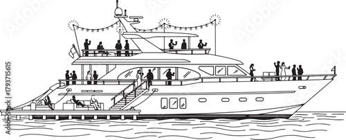 People Enjoying a Party on a Luxury Yacht