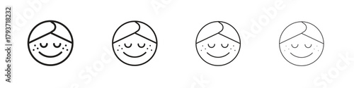Acne icon design elements. Outline icon with editable stroke. Vector