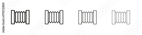 Bandoneon instruments. collection. Silhouette flat icon design element.. vector glyph flat icons
