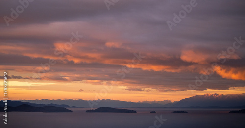 Fotografie montana flathead lake sunset desktop wallpaper