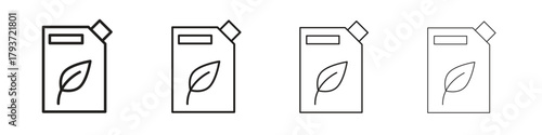 Biofuel canister icon design elements. Outline icon with editable stroke. Vector