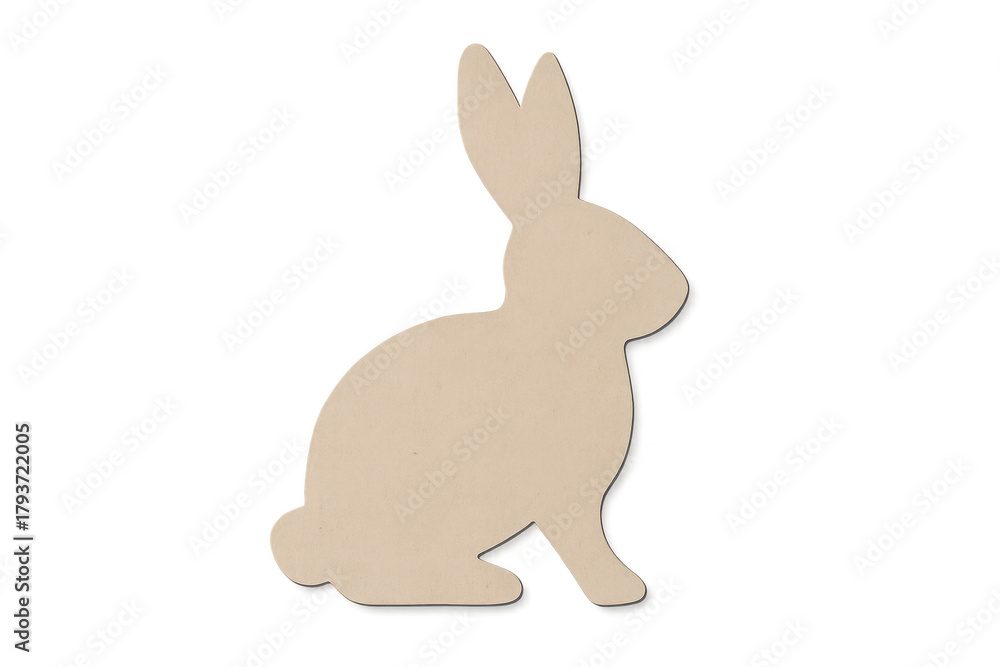 Obraz premium Paper cutout rabbit silhouette representing easter holiday