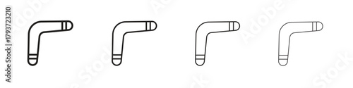 Boomerang icon design elements. Outline icon with editable stroke. Vector