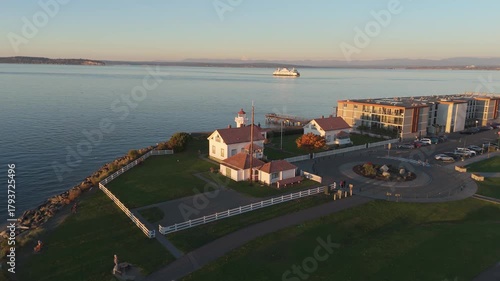 Drone Flight Around Mukilteo Lighthouse, Washington