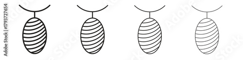 Cocoon icon design elements. Outline icon with editable stroke. Vector