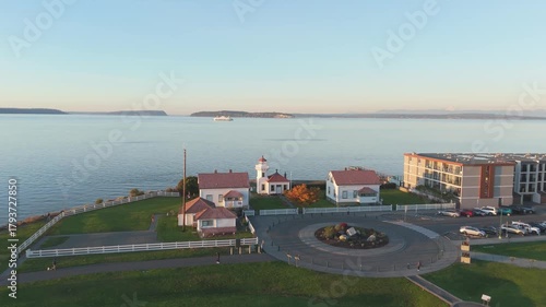 Drone Flight Around Mukilteo Lighthouse, Washington state