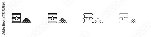 Commodity icon design elements. Outline icon with editable stroke. Vector