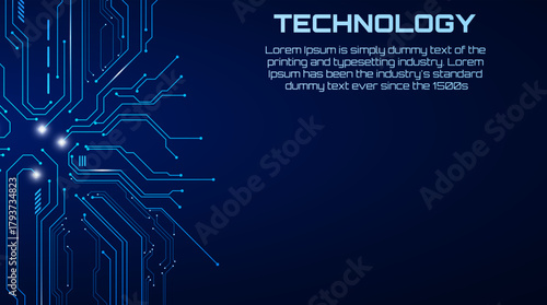 Blue Digital Technology Circuit Background Layout