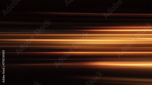Abstract motion blur with warm tones on black background. AI image