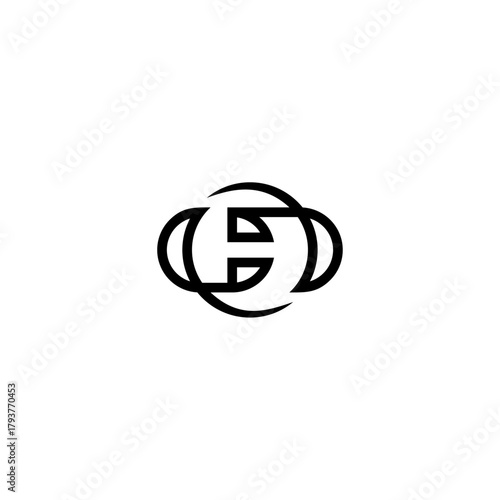 Modern Letter CD and Planet or Letter CD Cosmos logo concept vector icon