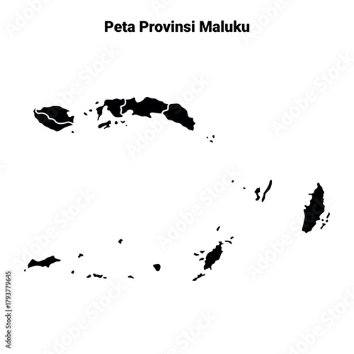 Province map of Maluku Indonesia