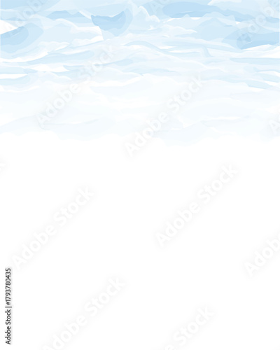 A soft ivory background touched with blue watercolor mist, creating a serene and soothing atmosphere for a funeral card.