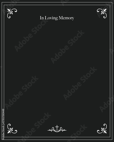 A black and dark-grey blended watercolor backdrop, subtle and calm, for a silent farewell card.